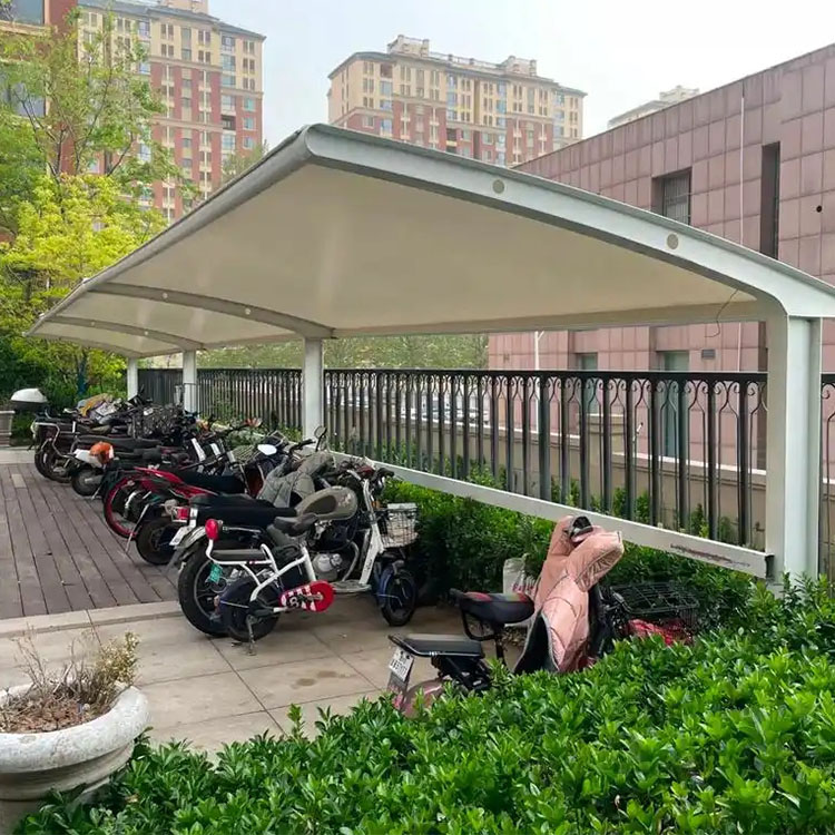 巴中膜结构电动车棚